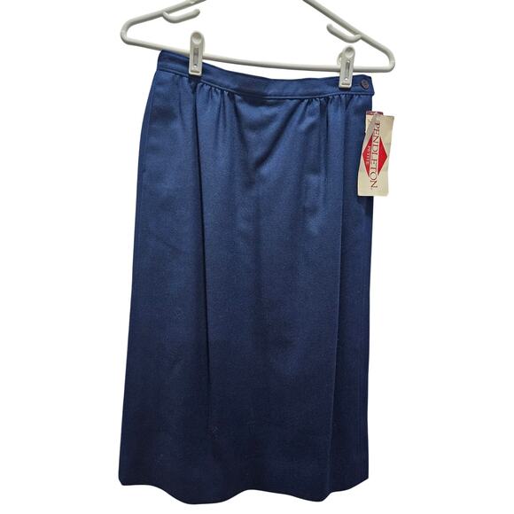 Pendleton Dresses & Skirts - NWT Vintage Pendleton Wool Midi Navy Blue Skirt New with Tag Size 6